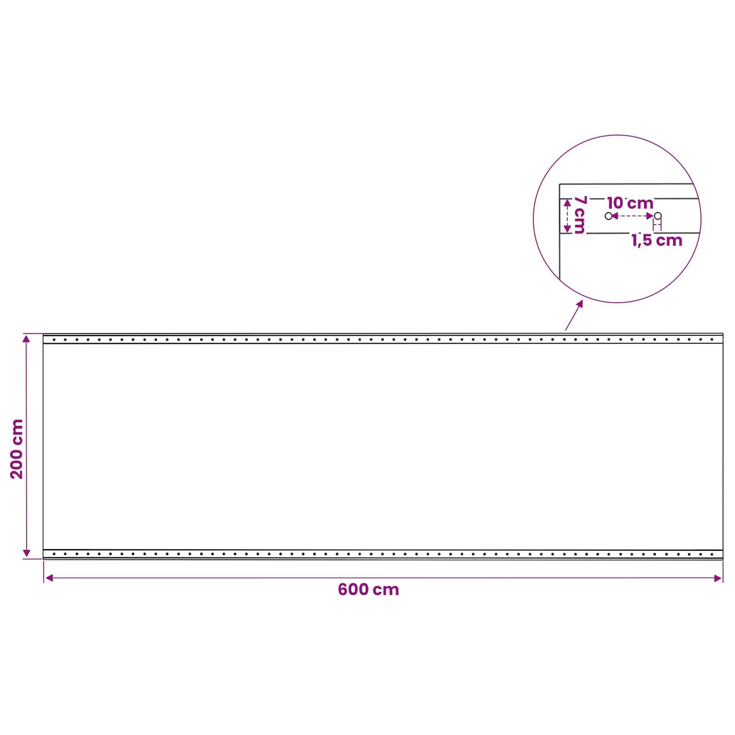 vidaXL Tarpaulin with Eyelets 2 pcs Green 2 x 6 m 260 gsm PE 6