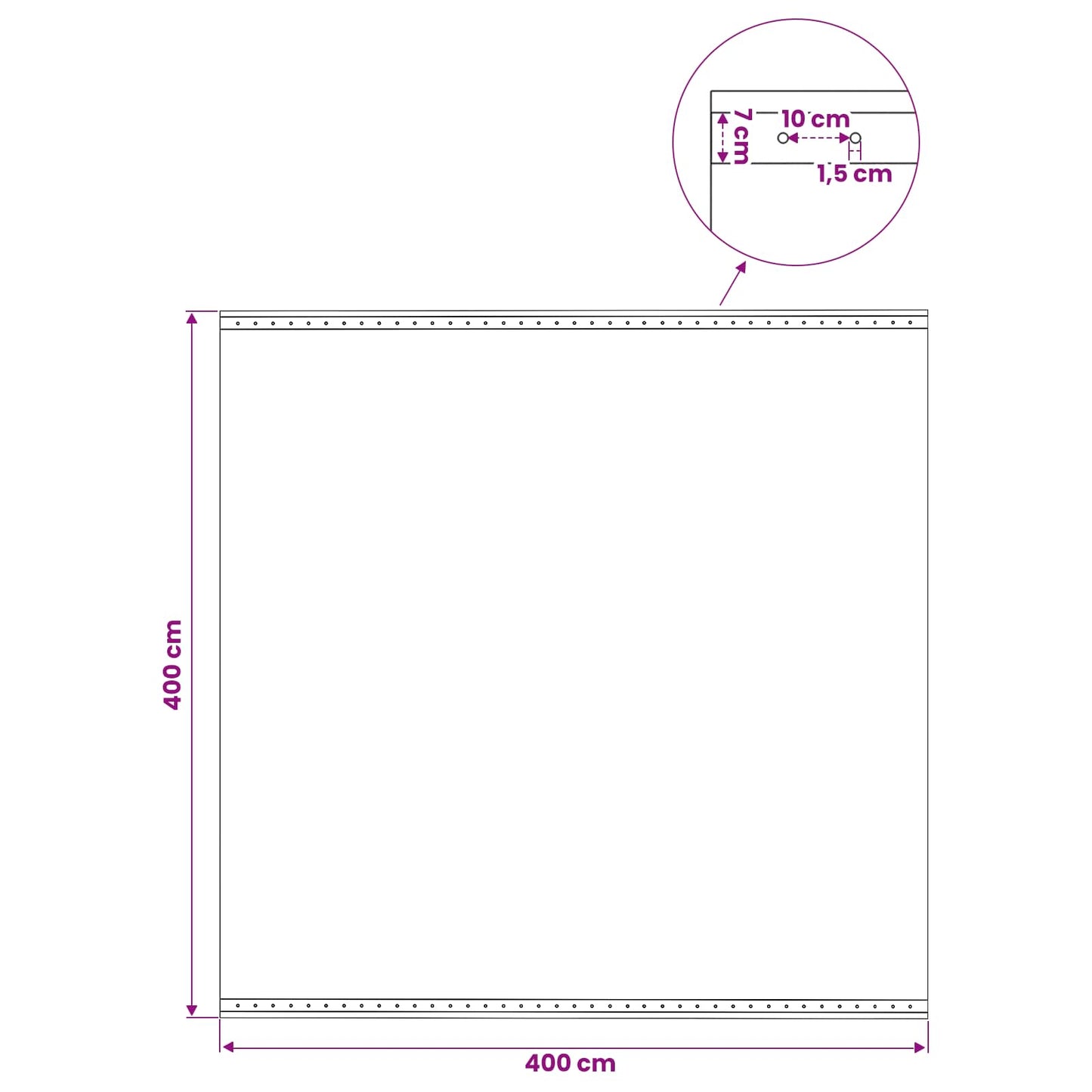 vidaXL Tarpaulin with Eyelets 2 pcs Green 4 x 4 m 260 gsm PE 6