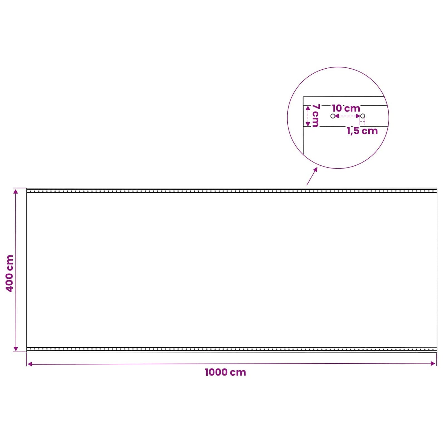 vidaXL Tarpaulin with Eyelets Green 4 x 10 m 260 gsm PE 6
