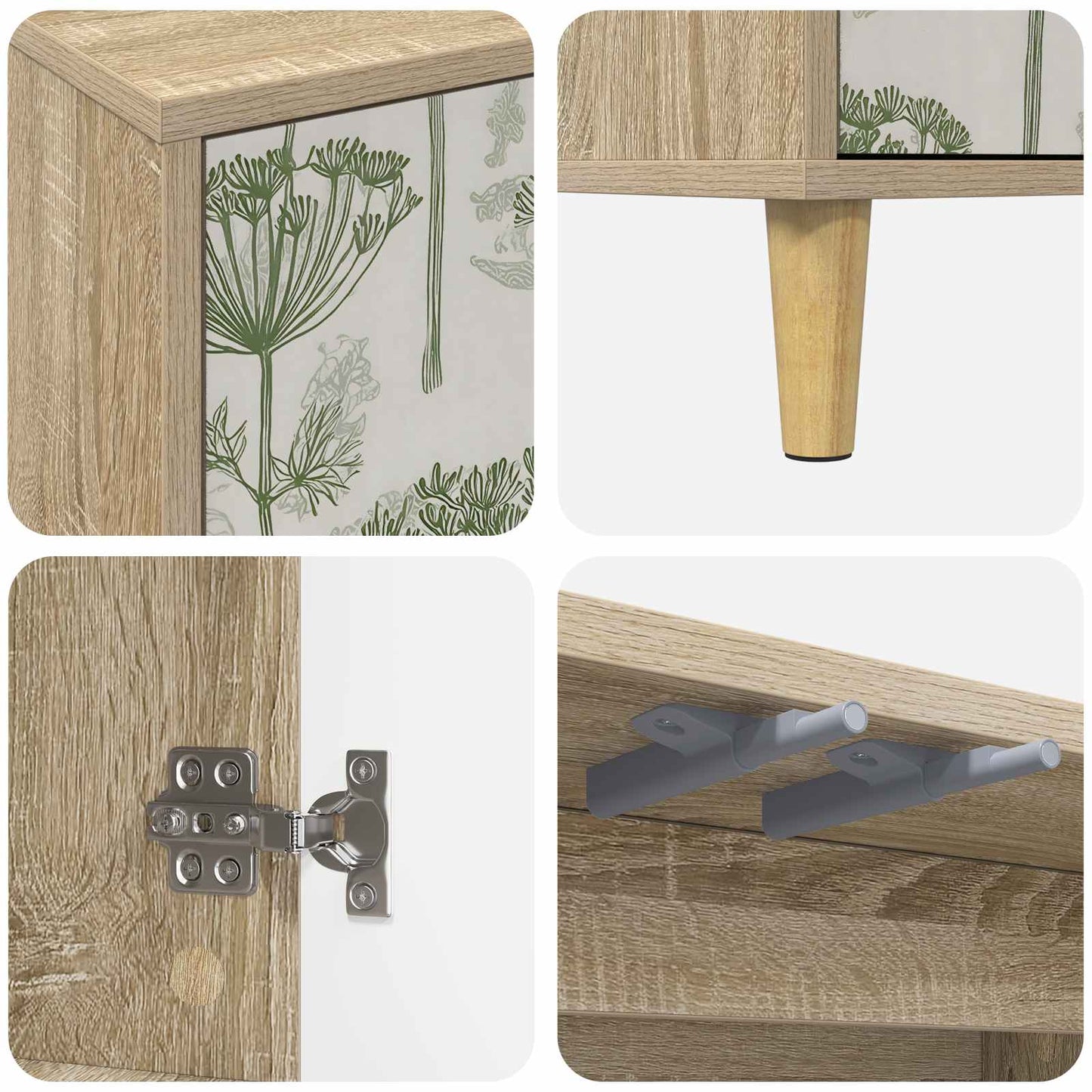 vidaXL TV Cabinet GOTHA 69 x 33 x 50 cm Sonoma Engineered Wood 6