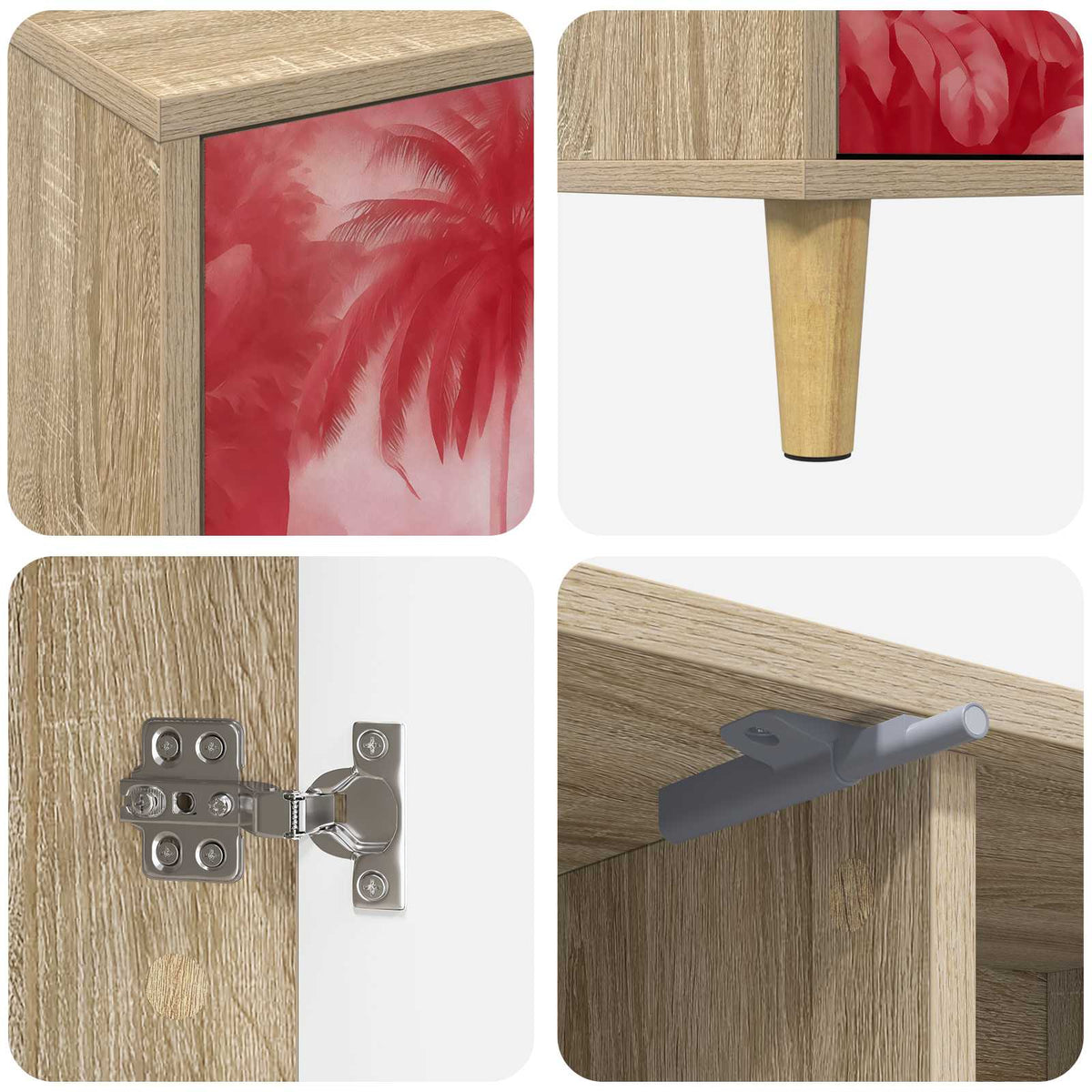 vidaXL TV Cabinet AACHEN 102 x 33 x 50 cm Sonoma Engineered Wood 6