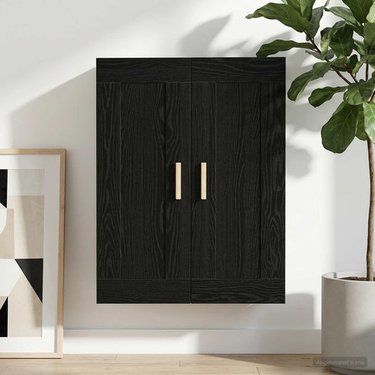 Wall Cabinet 69,5x32,5x90 cm Engineered Wood Black oak