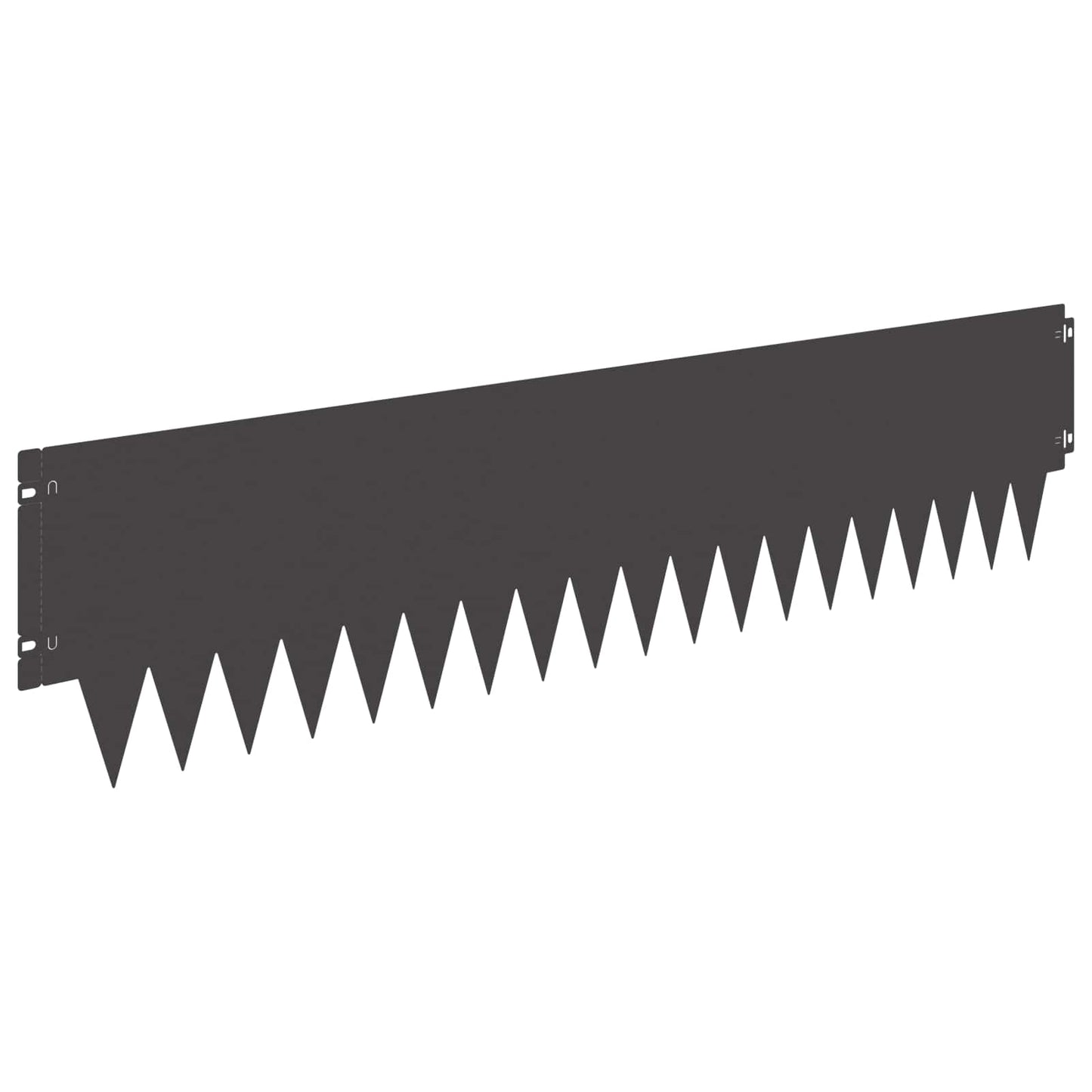 vidaXL Lawn Edging 10 pcs 103 x 25 cm Steel Black 6