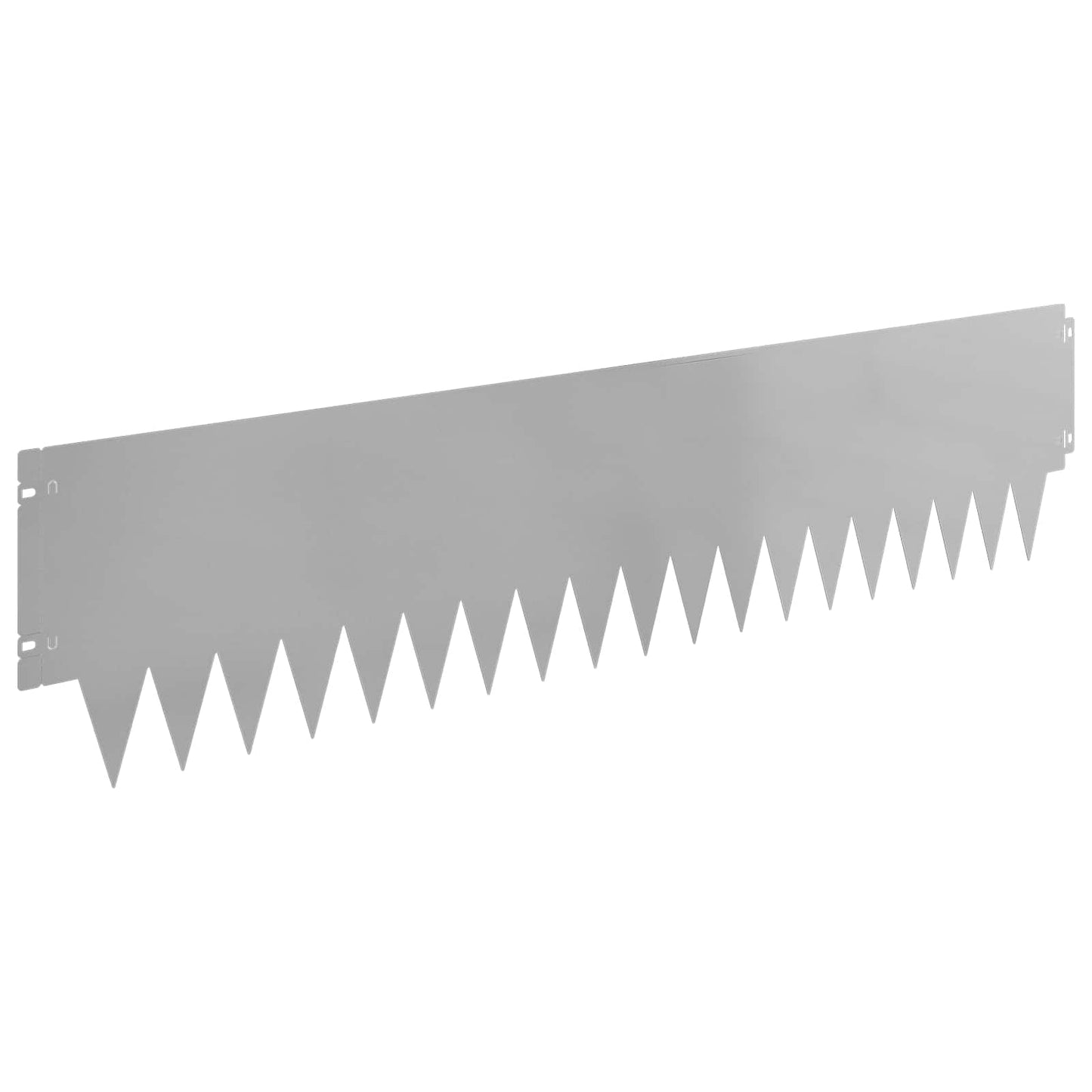 vidaXL Lawn Edging 10 pcs 103 x 25 cm Steel Silver 6