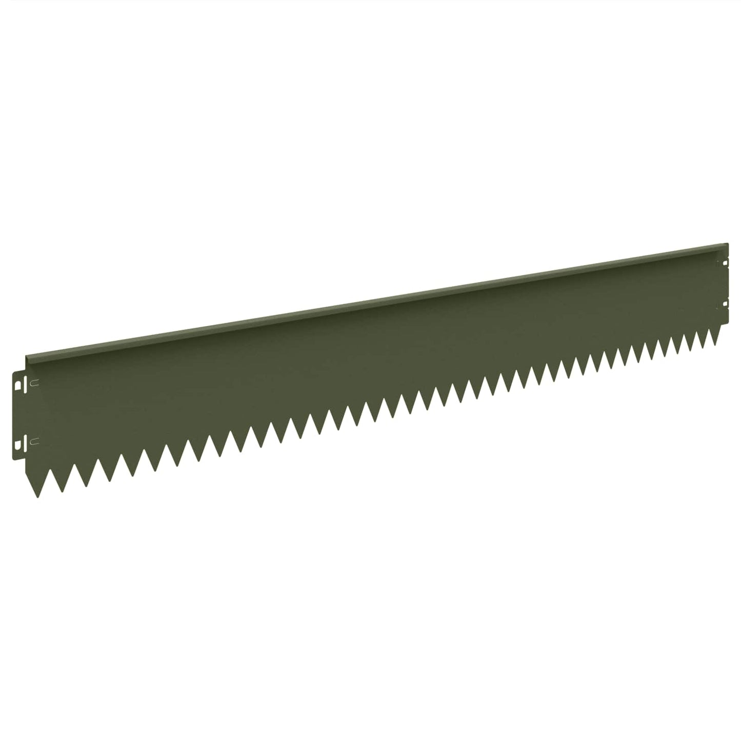 vidaXL Lawn Edging 10 pcs 103 x 15 cm Steel Olive Green 6