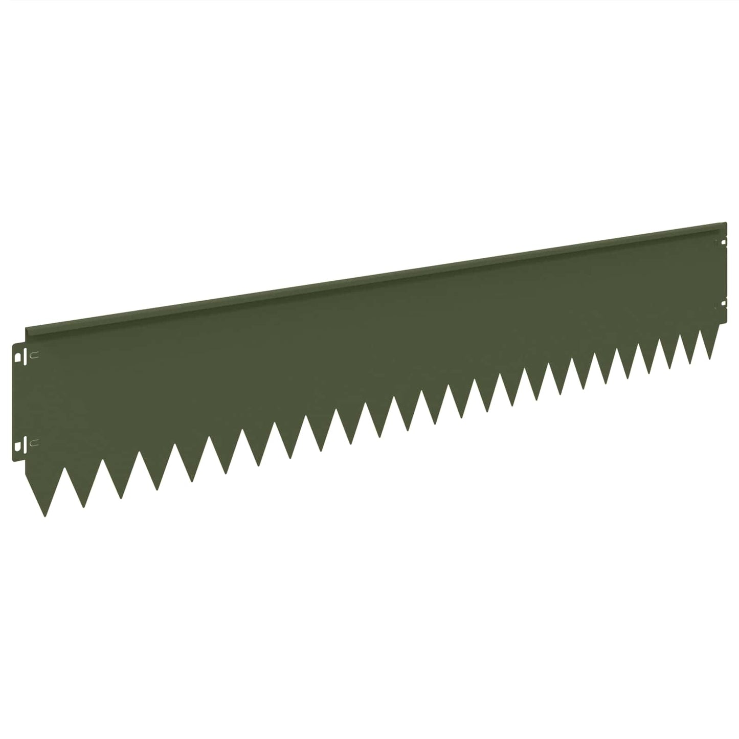 vidaXL Lawn Edging 10 pcs 103 x 20 cm Steel Olive Green 6