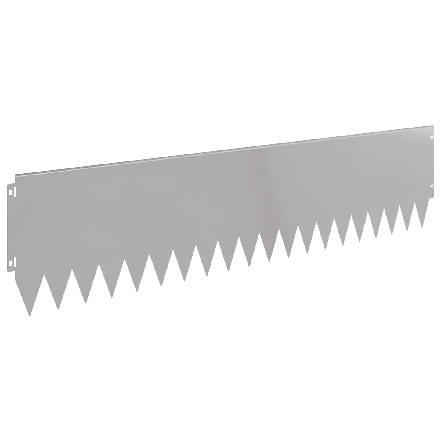 vidaXL Lawn Edging 10 pcs 103 x 25 cm Steel Silver 6