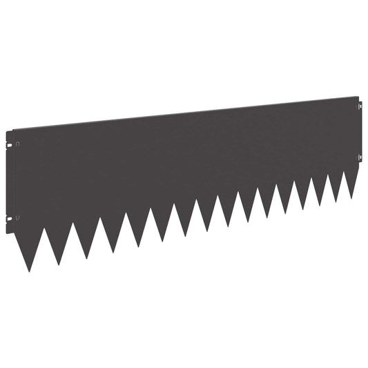 Lawn Edging 103 x Steel 10 pcs Height 30 cm Black