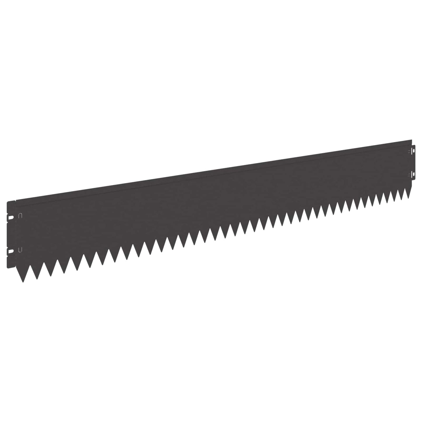 vidaXL Lawn Edge with Top Fold 10 pcs 103x15cm Steel Black 6