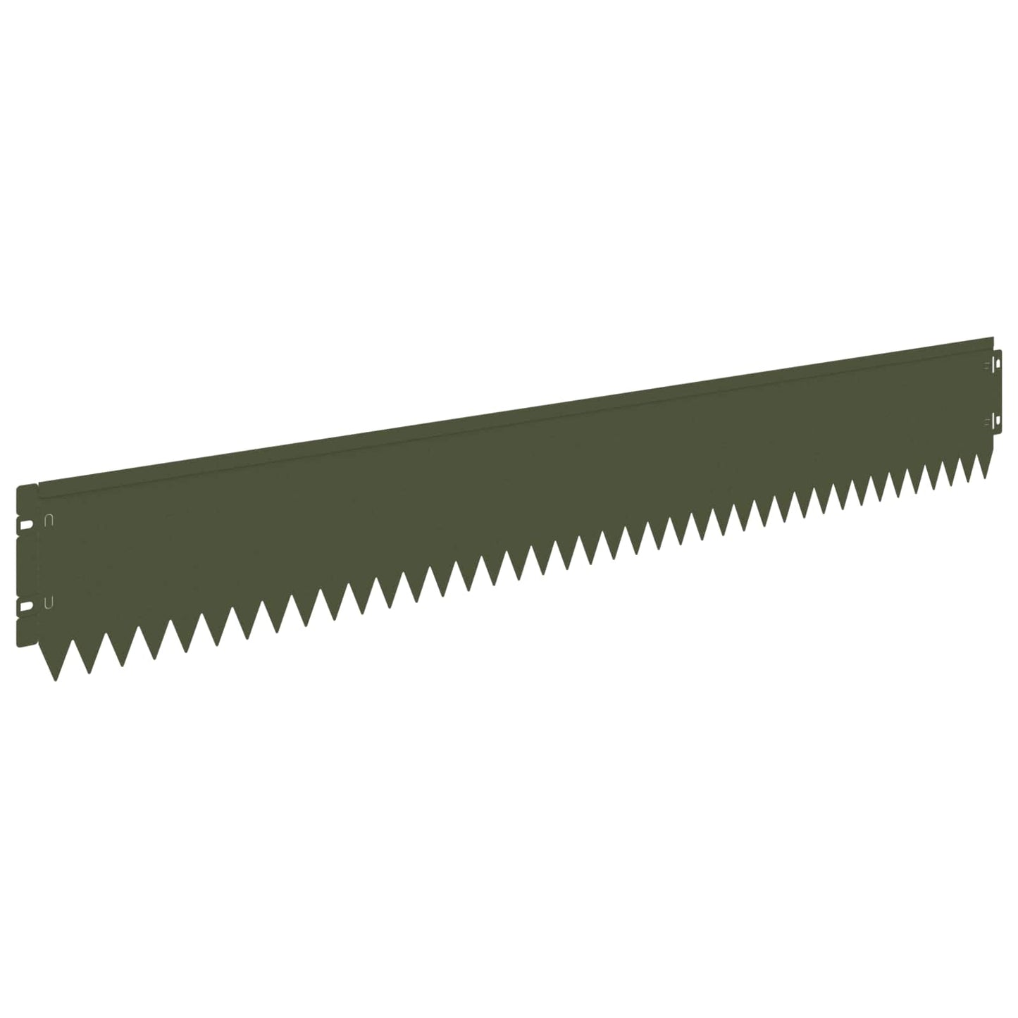 vidaXL Lawn Edging 10 pcs 103 x 15 cm Steel Olive Green 6