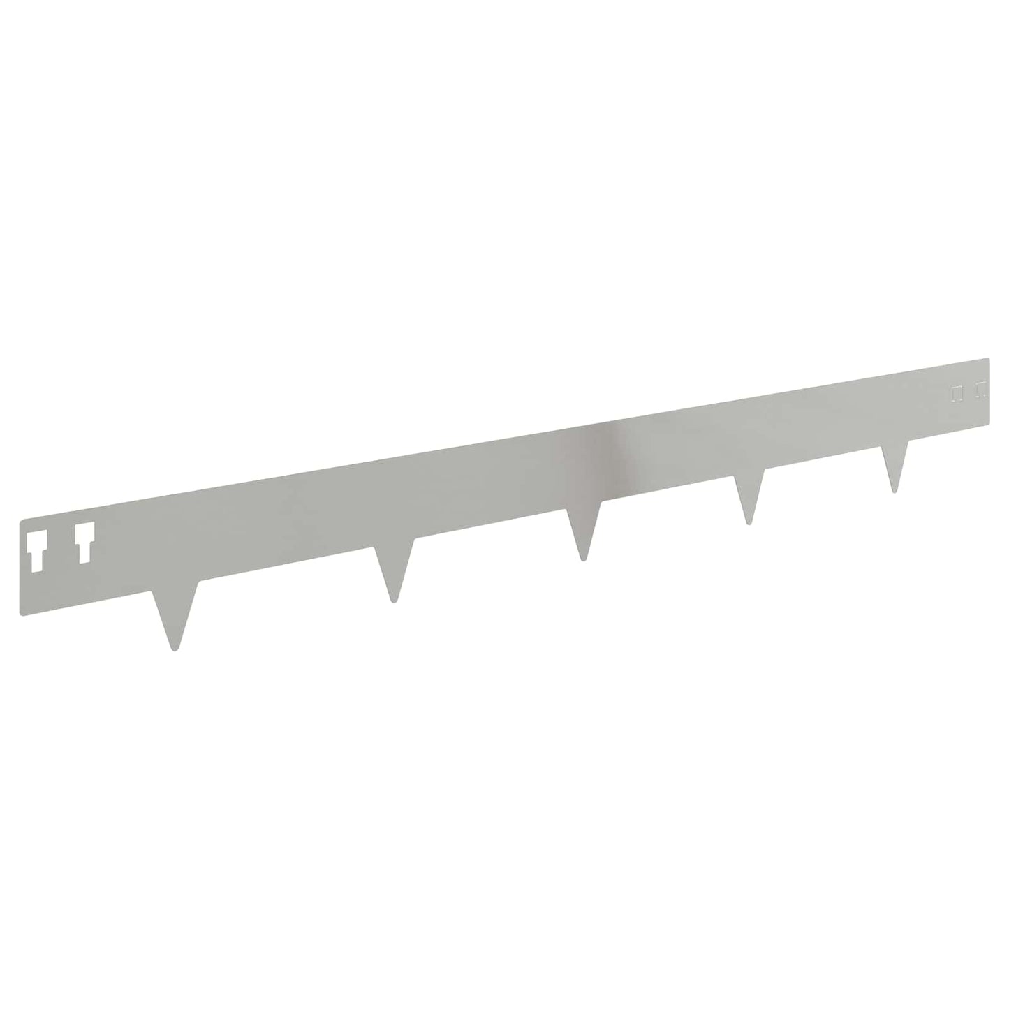 vidaXL Lawn Edging 30 pcs 100 x 12 cm Steel Silver 6