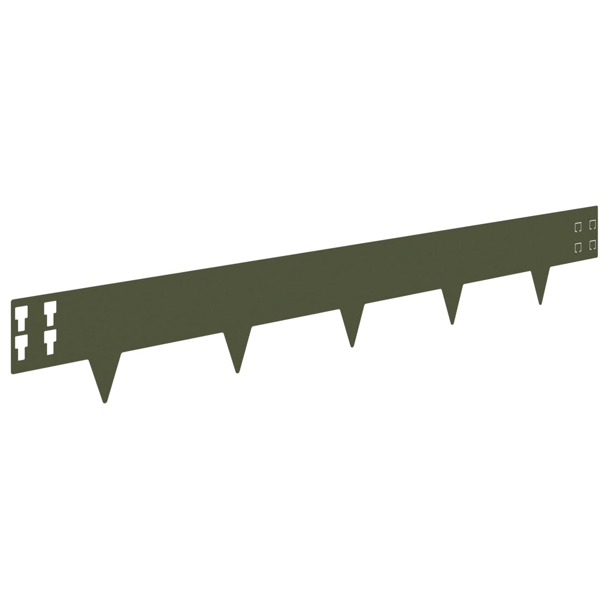 Lawn Edging 10 pcs Steel Olive Green