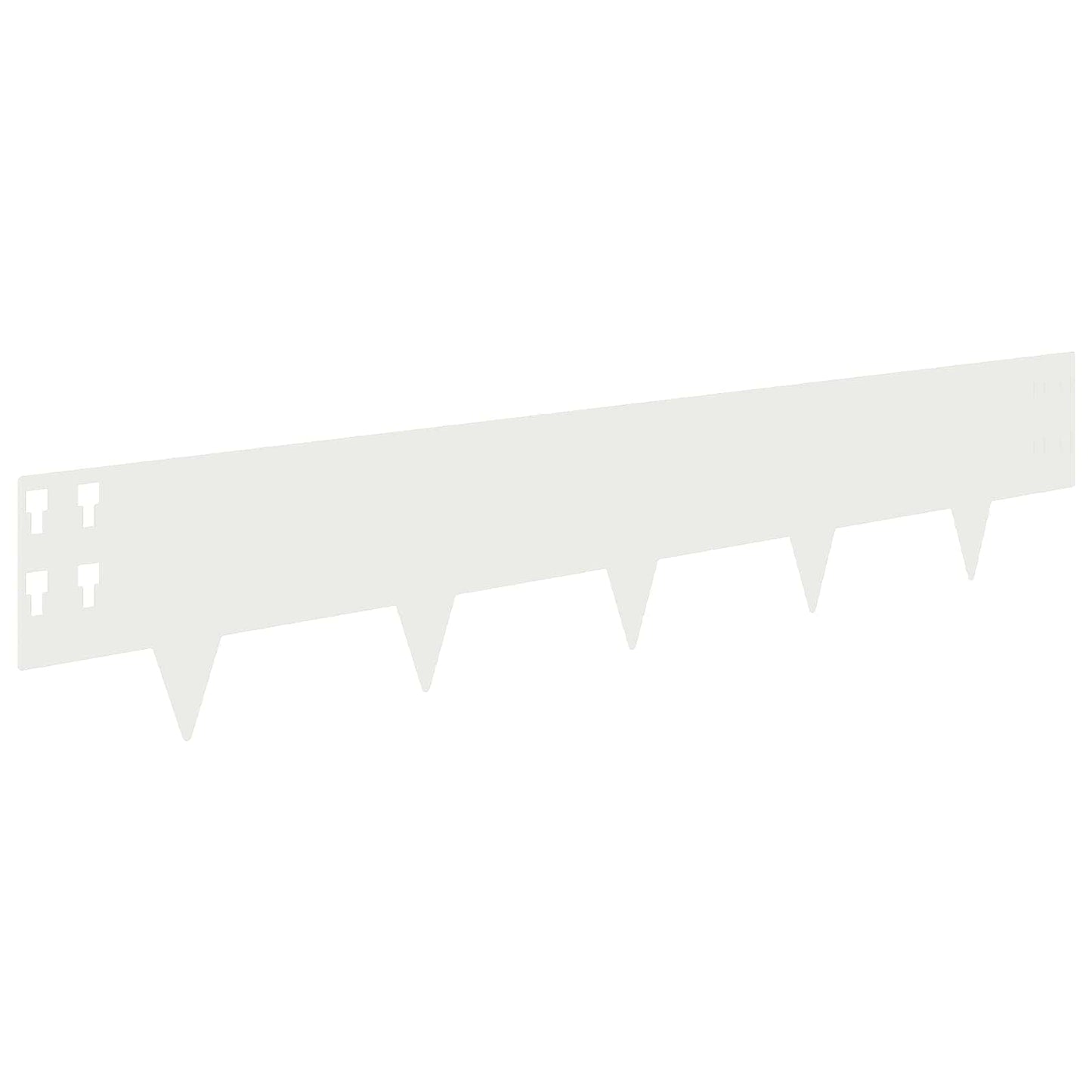 vidaXL Lawn Edging 10 pcs 100 x 20 cm Steel White 6