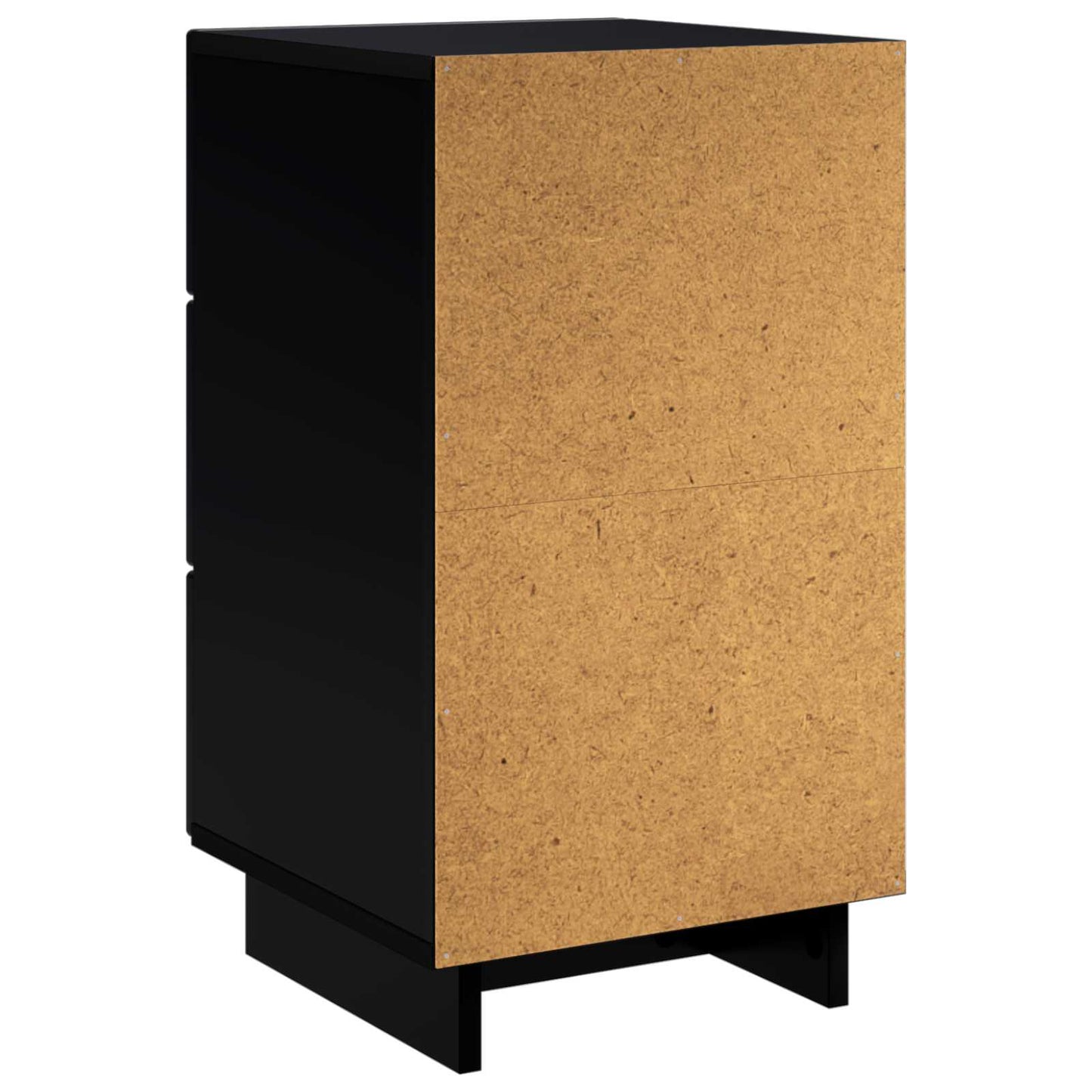 vidaXL Bedside Cabinet Black 33.5 x 34.5 x 60 cm Engineered Wood 6
