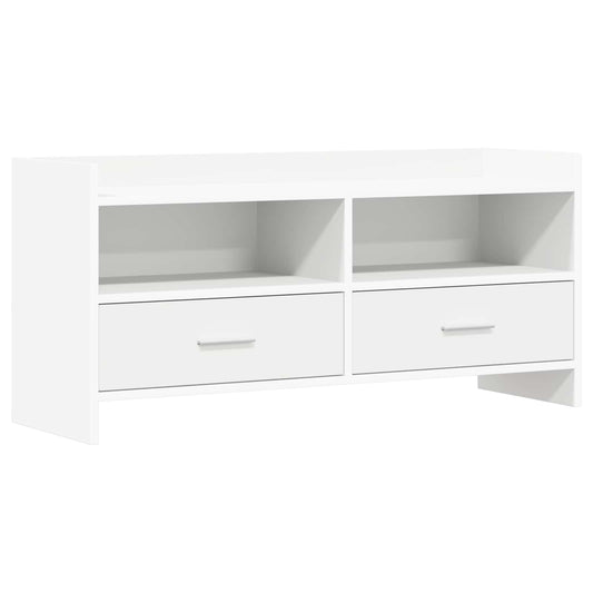 TV Cabinet 100 x 33 x 47 cm Engineered Wood White