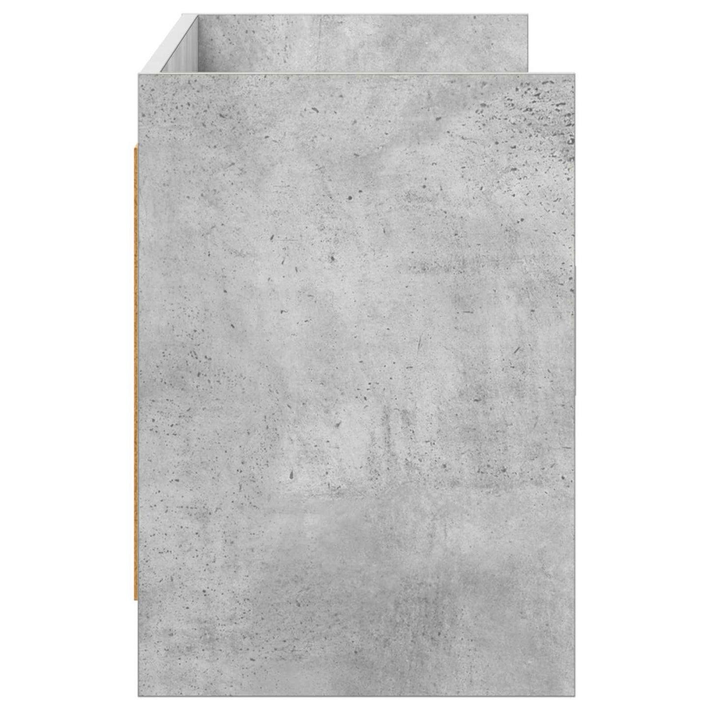 vidaXL TV Cabinet 130 x 33 x 47 cm Concrete Grey Engineered Wood 6