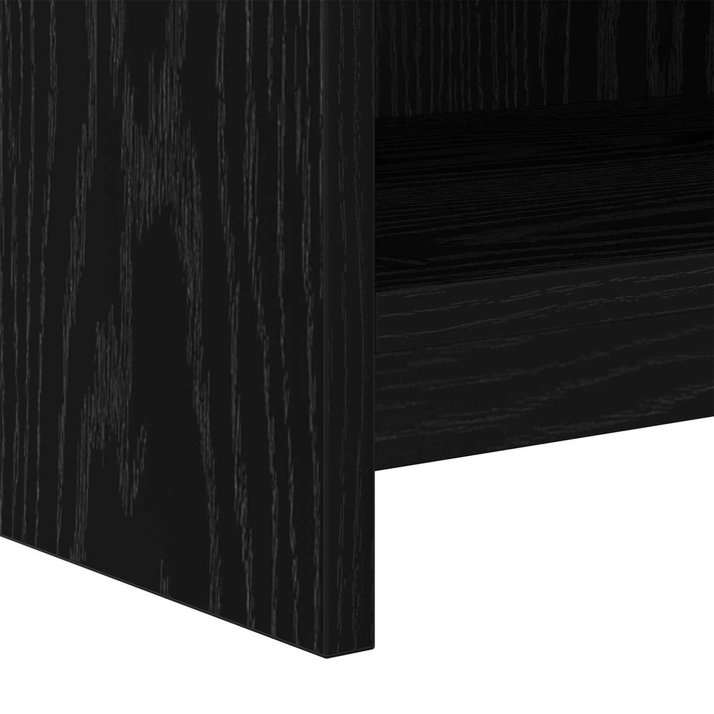 vidaXL TV Cabinet 100 x 33 x 47 cm Black Oak Engineered Wood 6