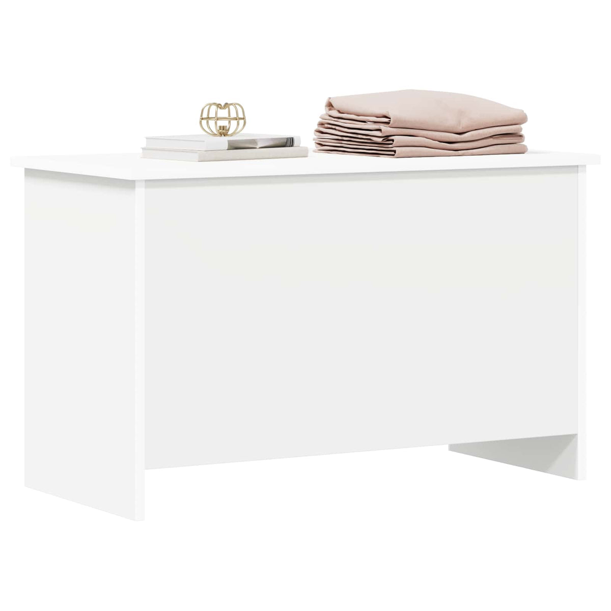 Storage Chest 80 x 40 x 50 cm Engineered Wood Length 80 cm White