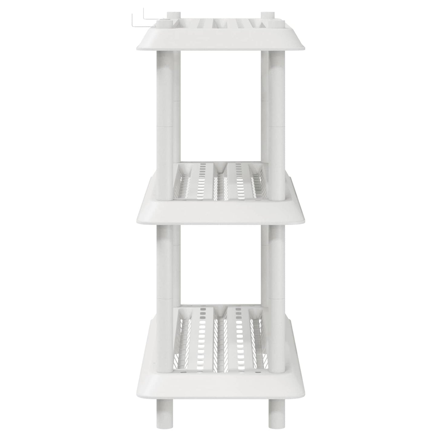 vidaXL Shelving Unit 3-Tier 100 x 40 x 96 cm PP White 6