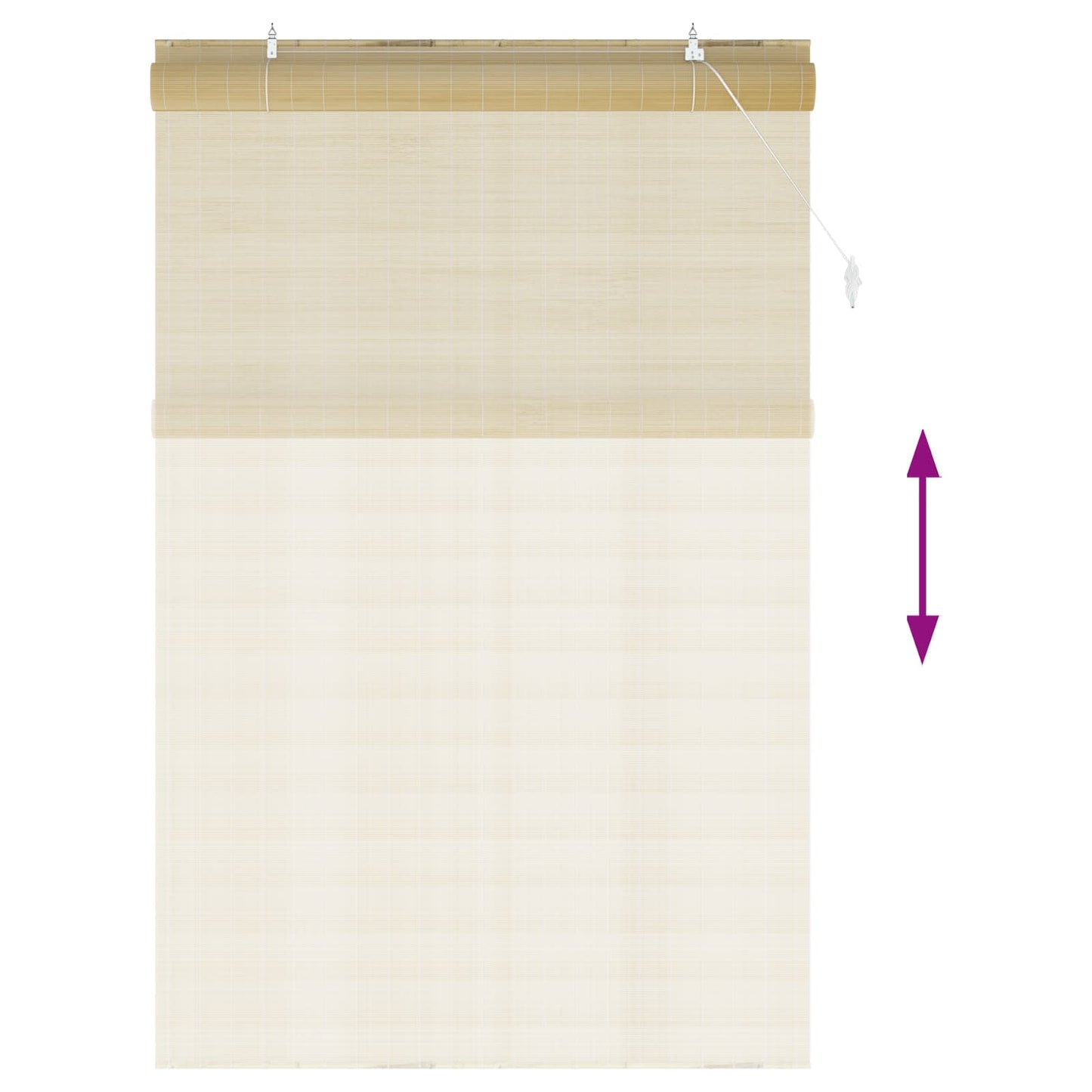 vidaXL Roller Blind Natural 160 x 220 cm Bamboo 6