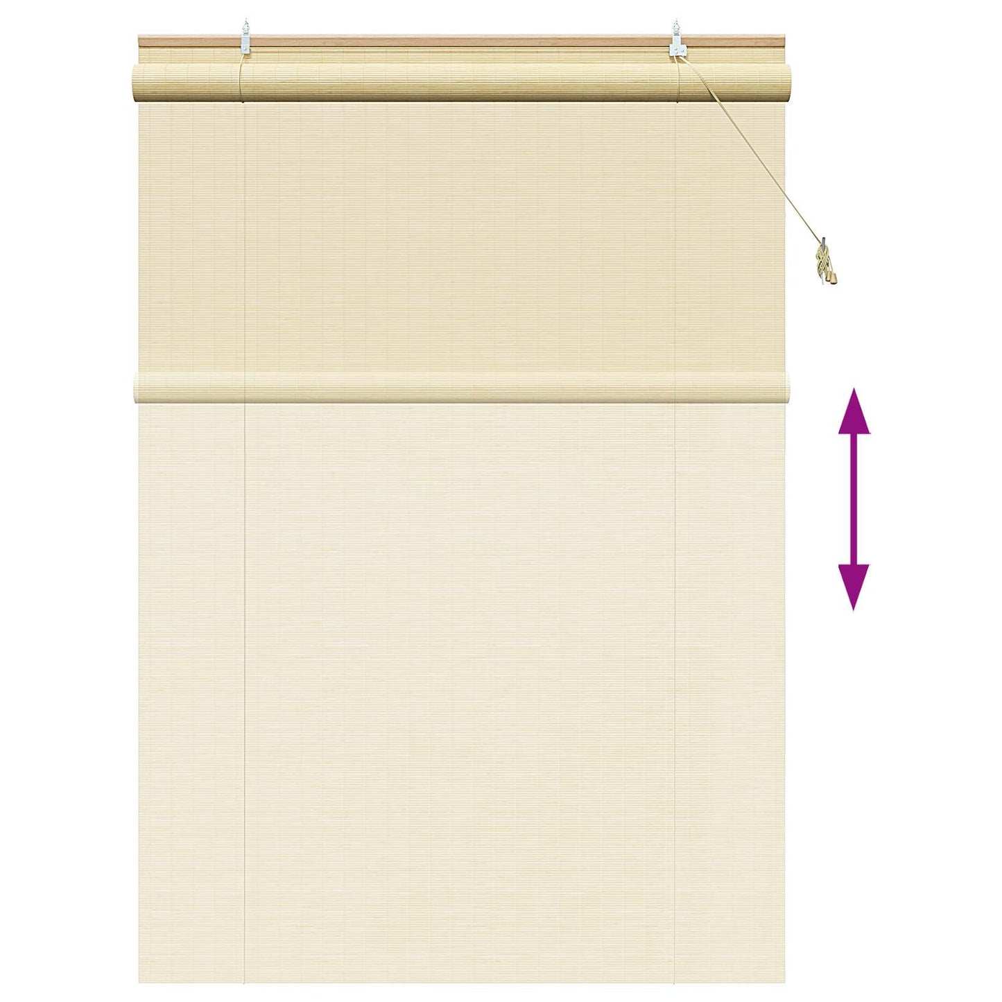 vidaXL Roller Blind Natural 130 x 220 cm Bamboo 6