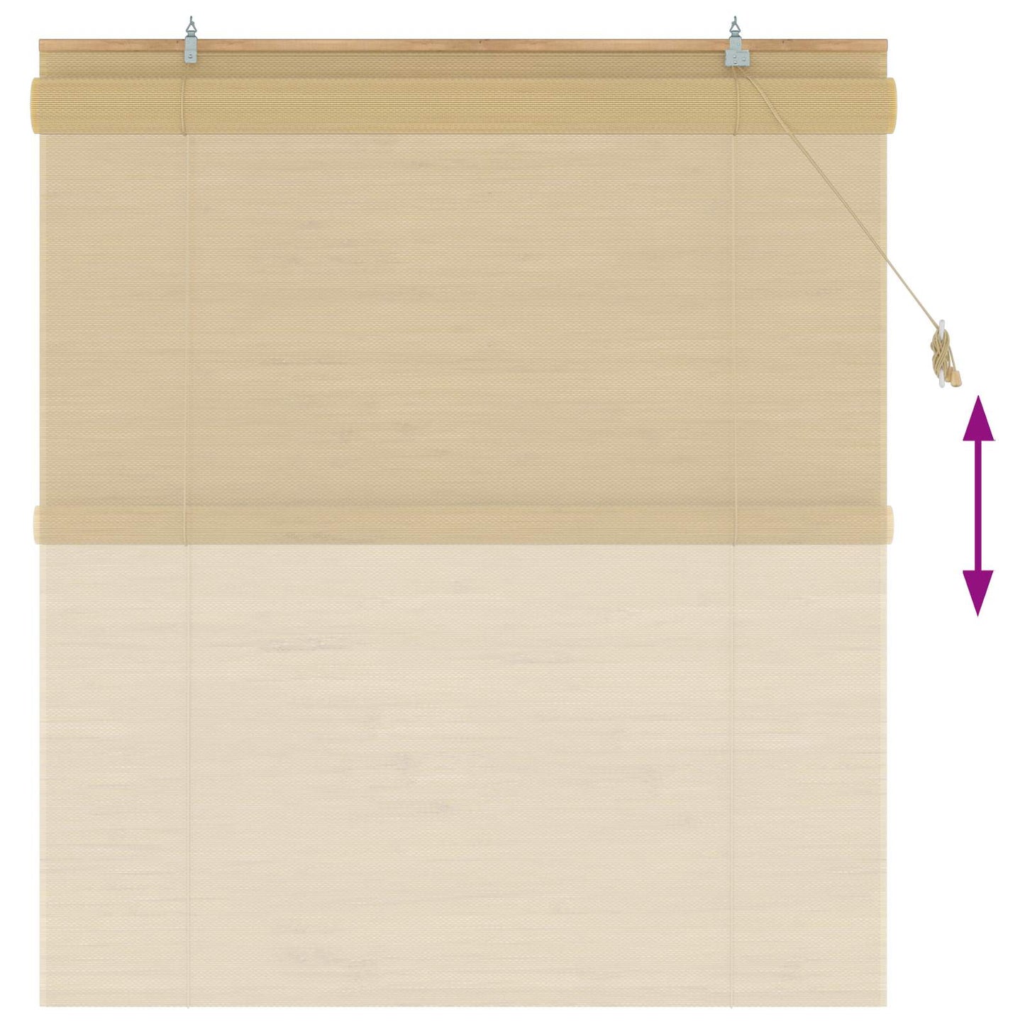 vidaXL Roller Blind Natural 130 x 160 cm Bamboo 6