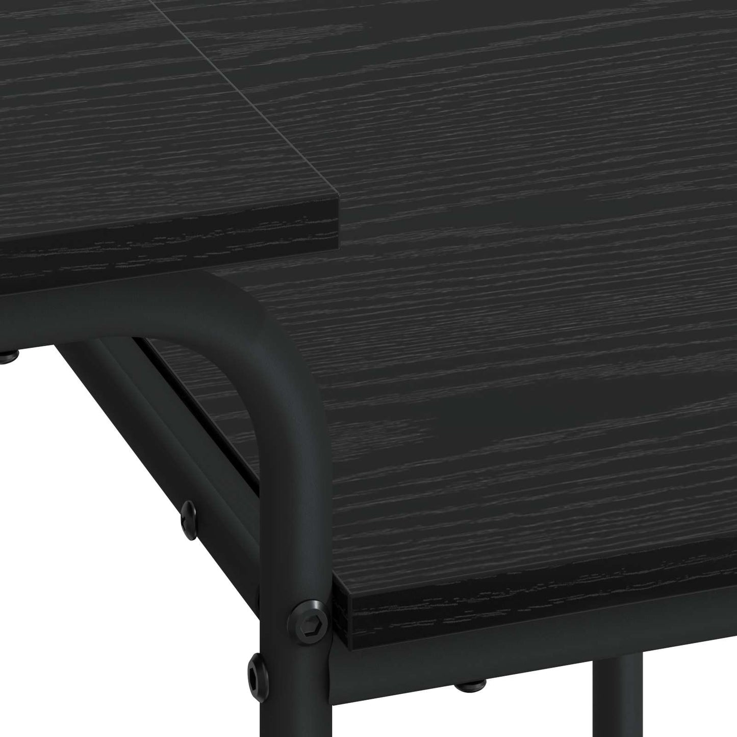 vidaXL Desk with Storage Black Oak 100 x 50 x 75 cm 6