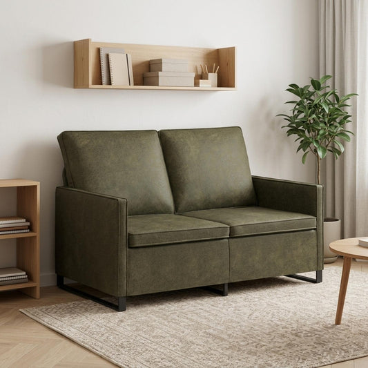 Armchair 70 x 81 x 82 cm Faux Suede Fabric Army green 120 cm
