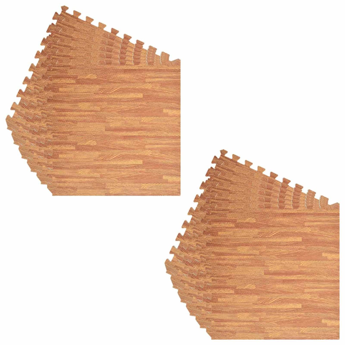 vidaXL Pool Ground Mat 12 pcs Wood 4.32 ㎡ EVA Foam 6