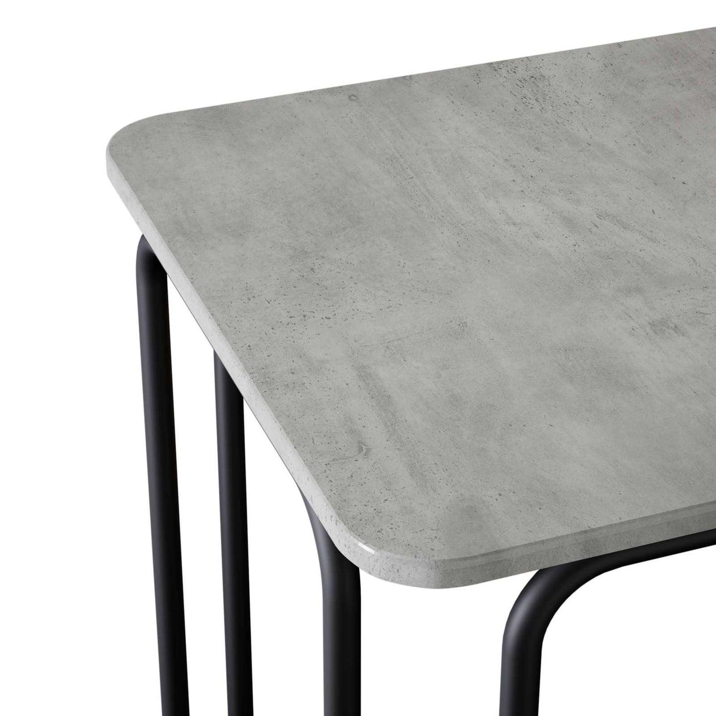 vidaXL Dining Table 100 x 50 x 75 cm Engineered Wood Concrete Grey 6