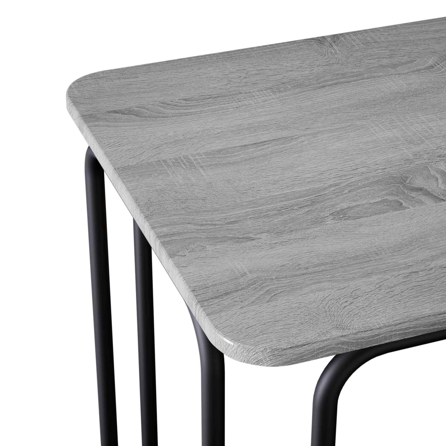 vidaXL Dining Table 100 x 50 x 75 cm Engineered Wood Grey Sonoma 6