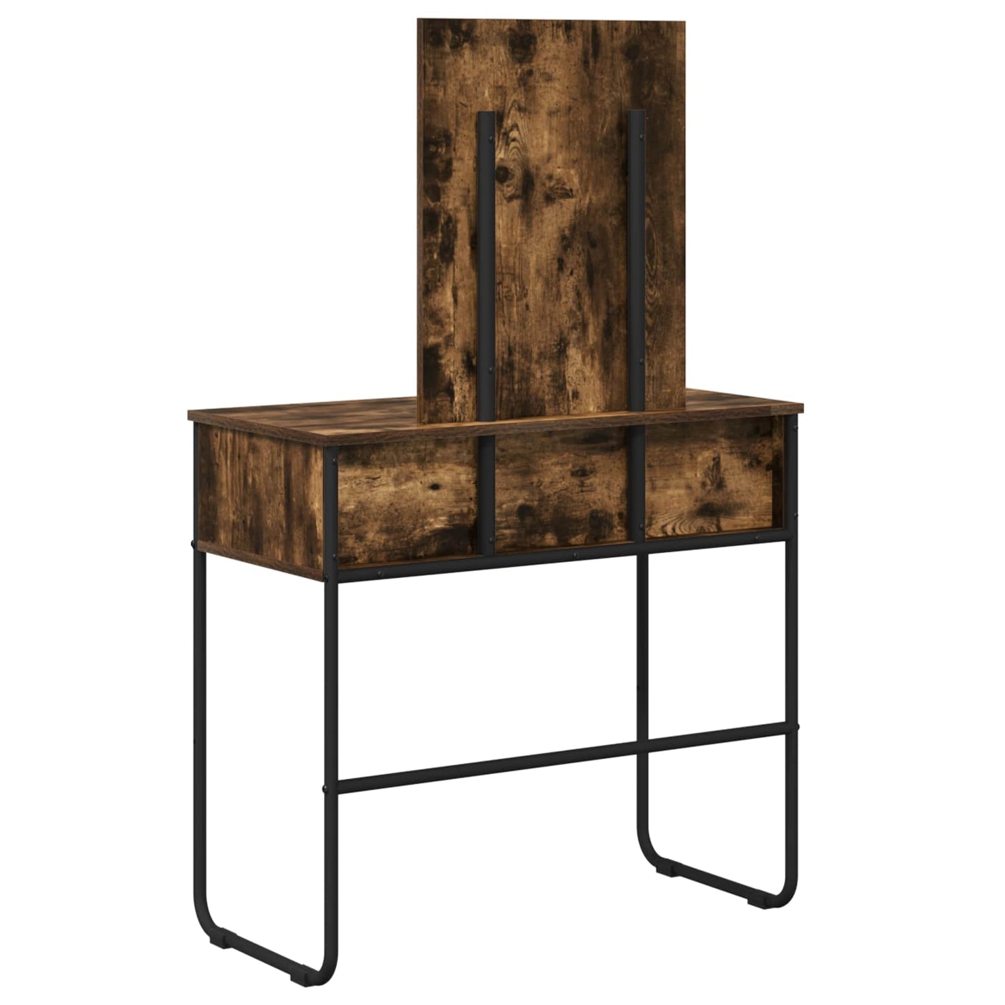vidaXL Dressing Table Smoked Oak 81 x 40 x 131 cm Engineered Wood 6