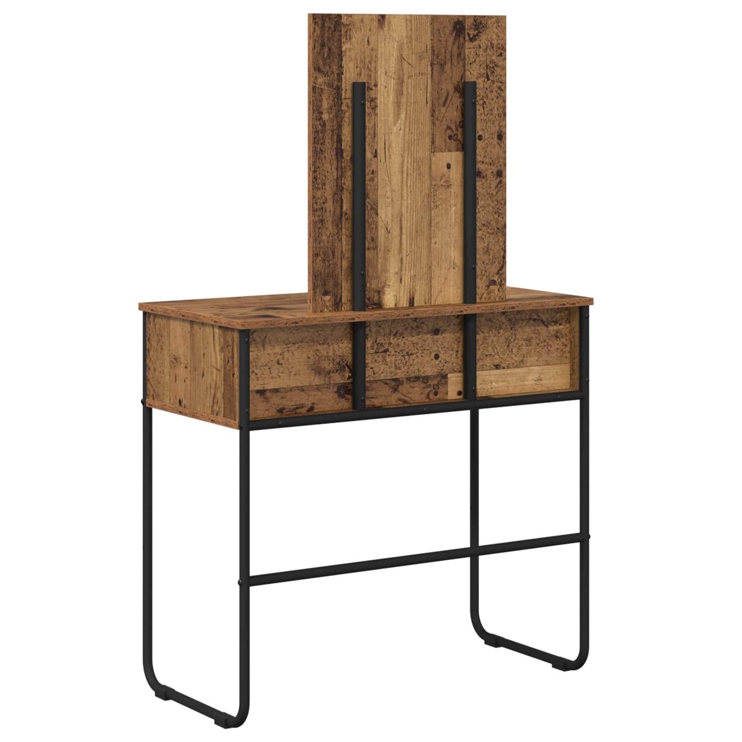 vidaXL Dressing Table Old Wood 81 x 40 x 131 cm Engineered Wood 6