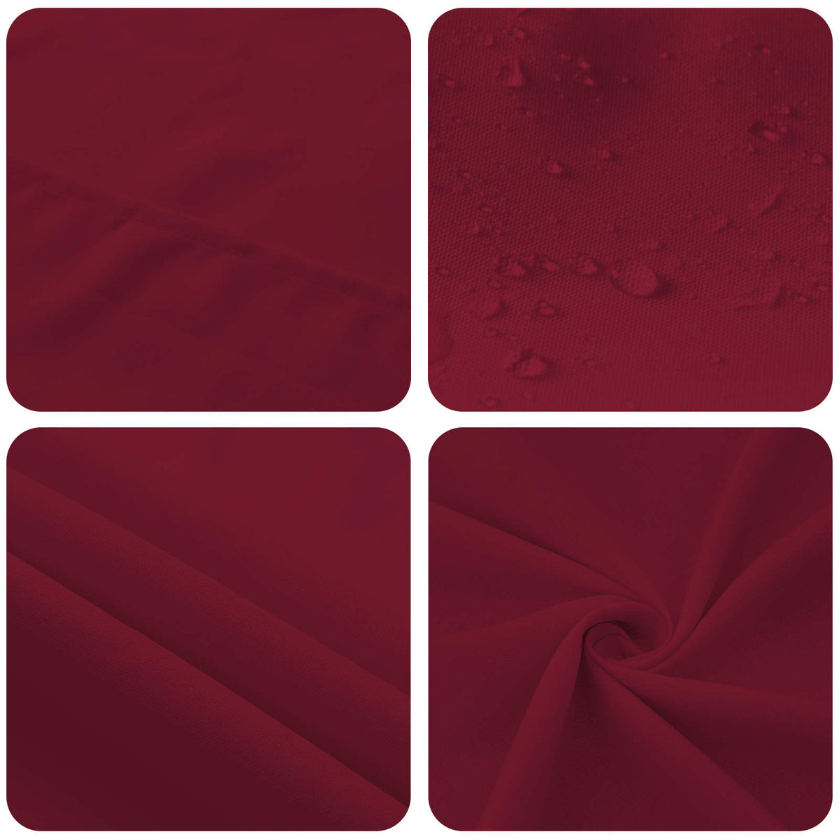 vidaXL Table Cloth 5 pcs Rectangular Wine Red 140 x 220 cm Polyester 6