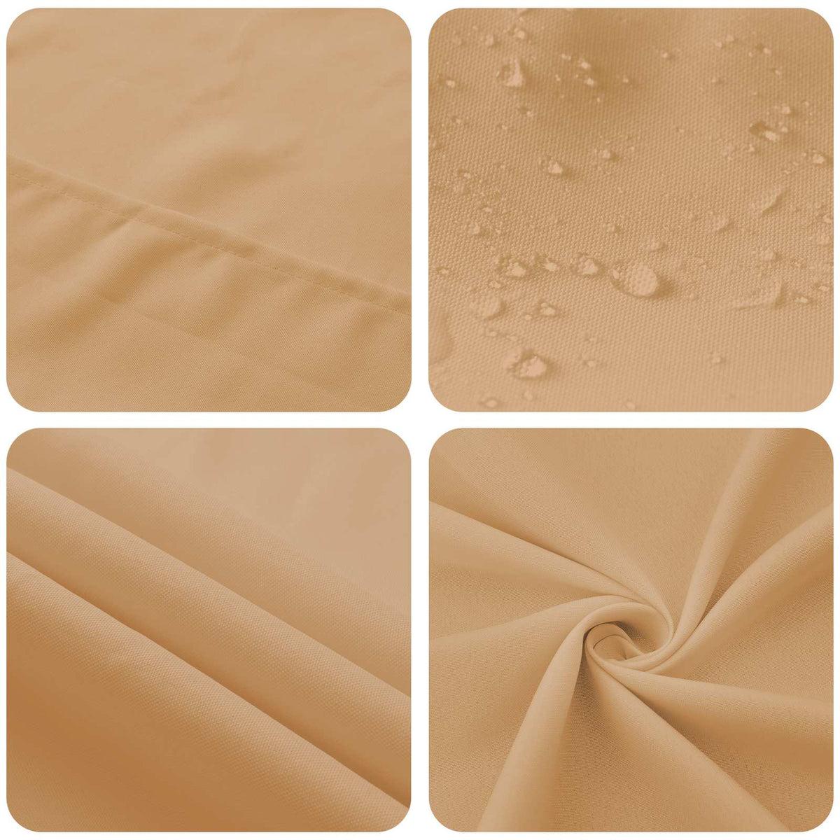vidaXL Table Cloth 5 pcs Rectangular Beige 140 x 260 cm Polyester 6