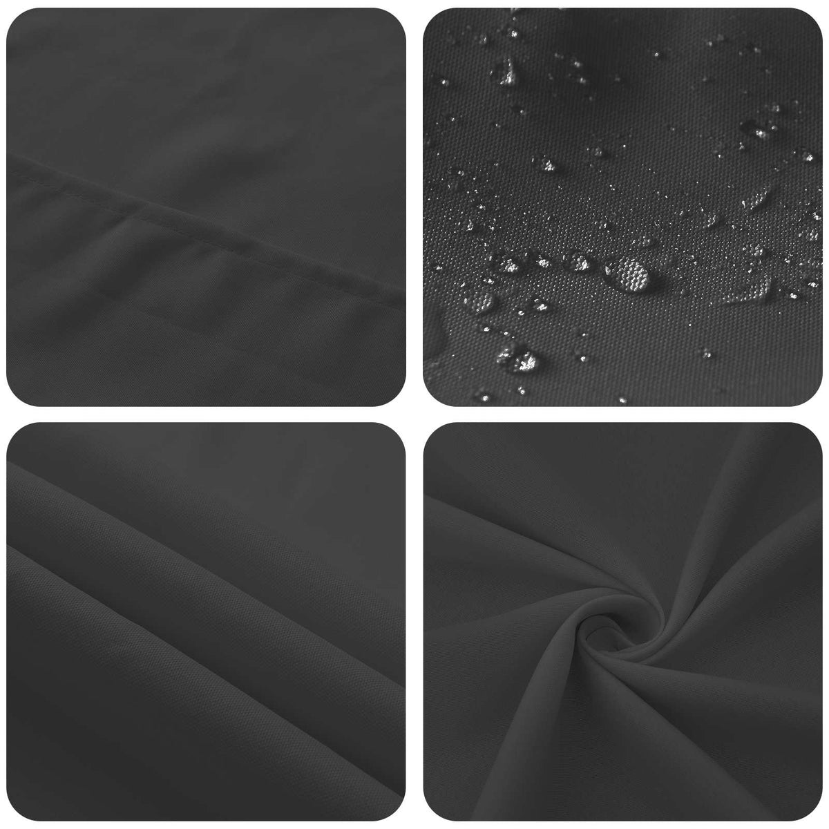 vidaXL Table Cloth 5 pcs Round Dark Grey Ø 180 cm Polyester 6