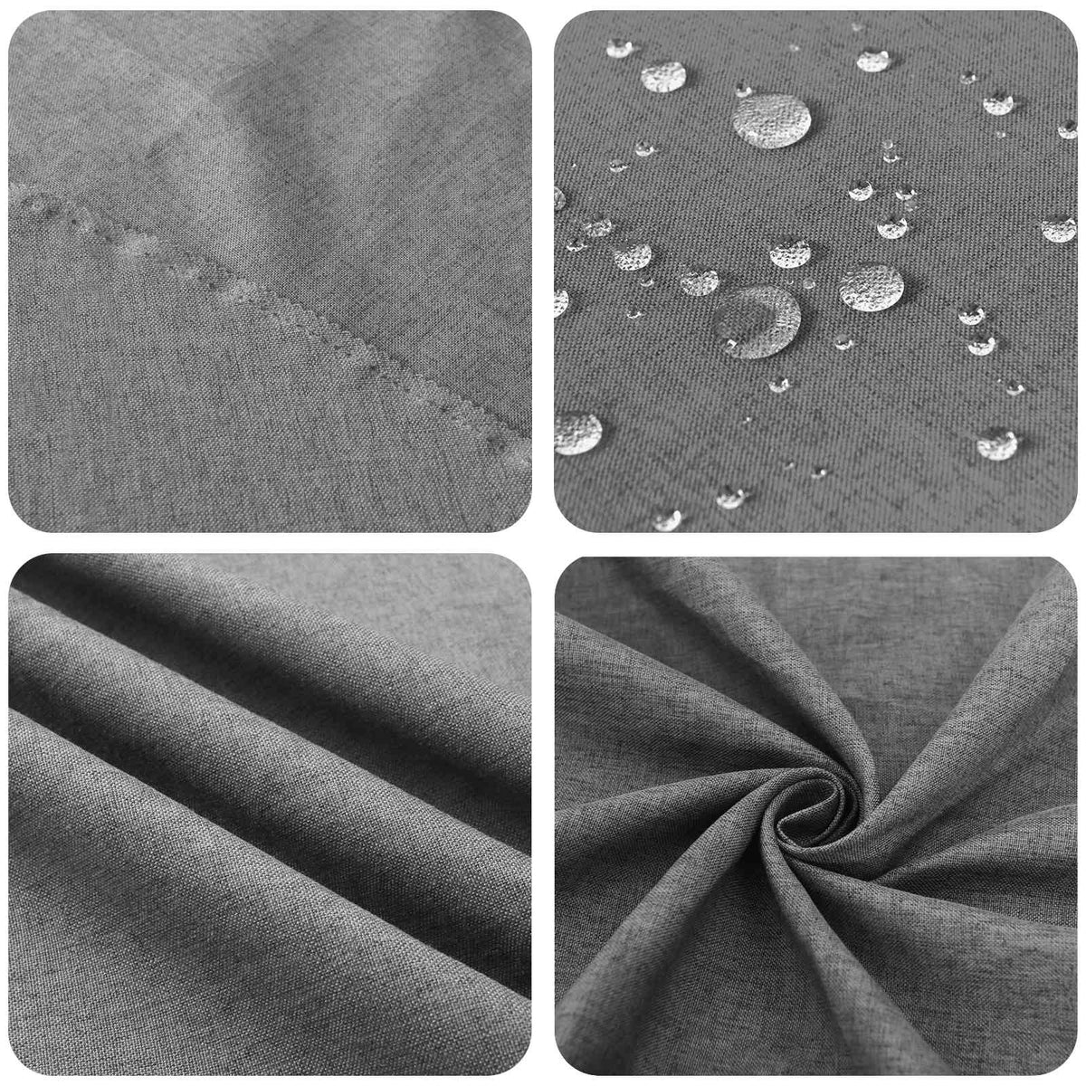 vidaXL Table Cloth 5 pcs Rectangular Light Grey 110 x 160 cm 6