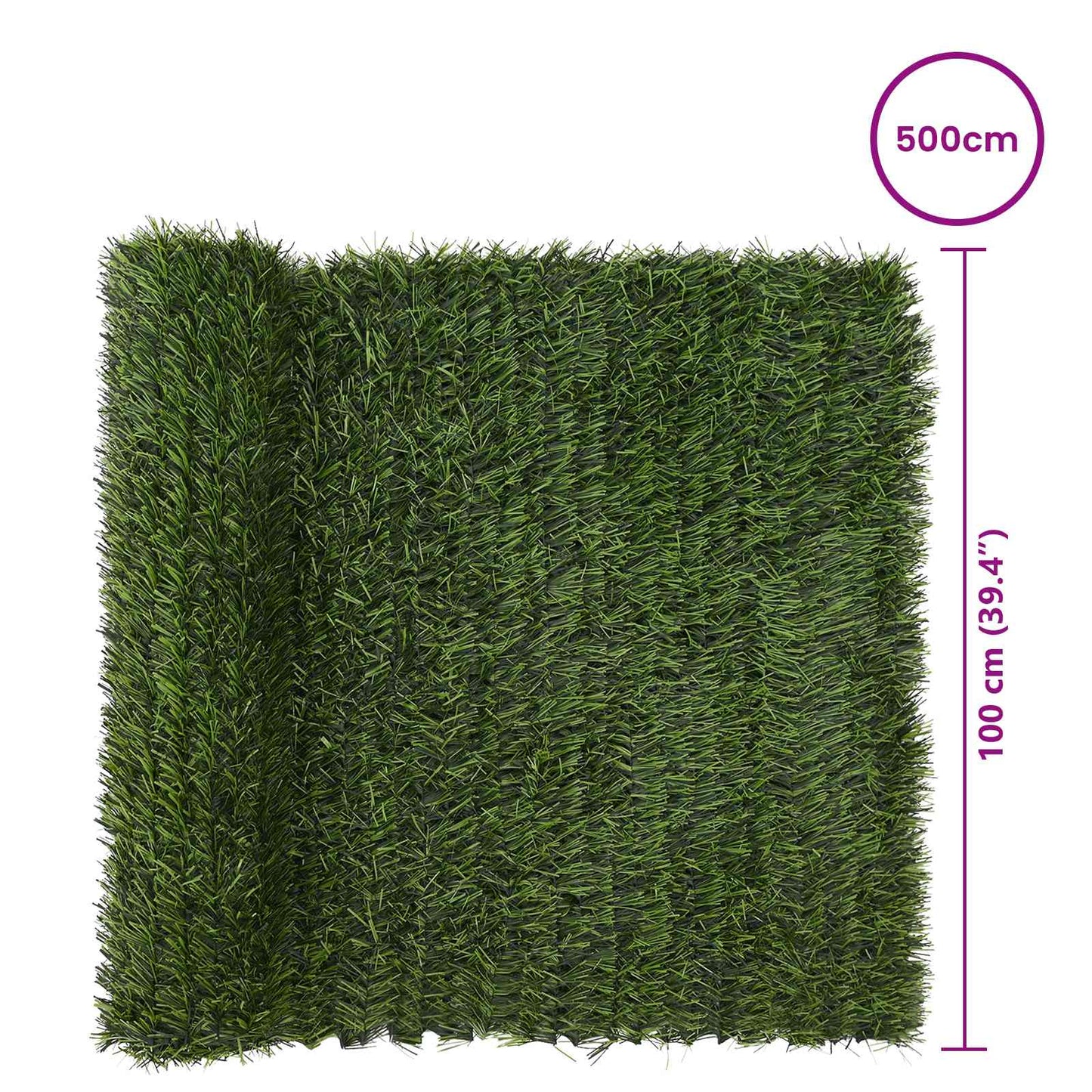 vidaXL Artificial Fence Light Green 1 x 5 m PVC and Steel 6