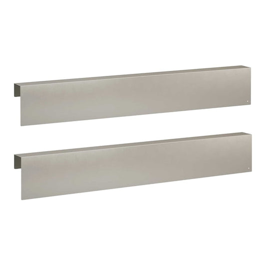 vidaXL Garden Cover Profile 2 pcs 100 x 6 x 15 cm Stainless Steel 2