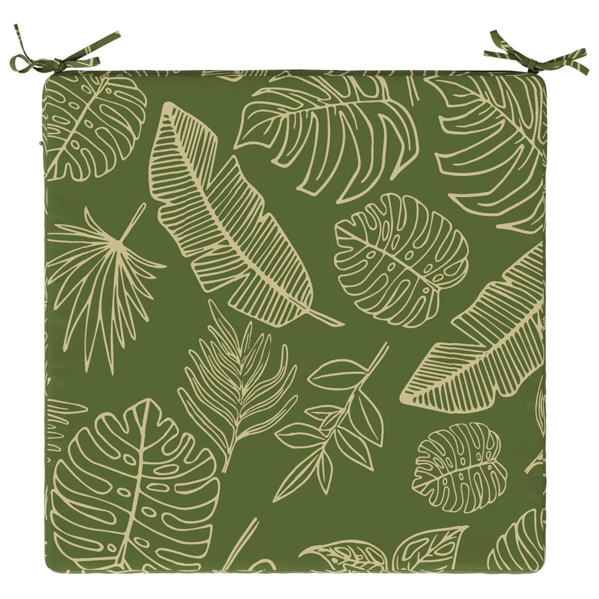 vidaXL Seat Cushions SOEST 4 pcs 100% Polyester Leaf Design 6