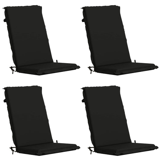 vidaXL High Back Chair Cushion GEMERT 4 pcs 100% Polyester Black 2