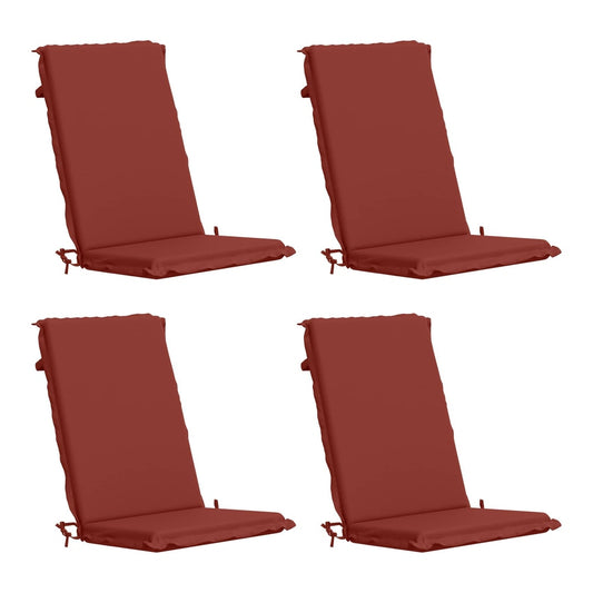 vidaXL High Back Chair Cushion GEMERT 4 pcs 100% Polyester Red 2