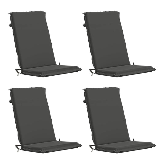 High Back Chair Cushion GEMERT 100% Polyester 4 pcs Anthracite (polyester)