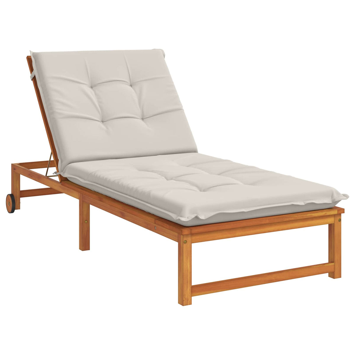 Sunlounger Cushion GEMERT 100% Polyester Melange 190 x 80 x 9 cm White