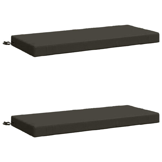 Bench Cushions SOEST 2 pcs 100% Polyester 120 x 50 x 8 cm Melange Depth 50 cm Height 8 cm Width 120 cm Anthracite