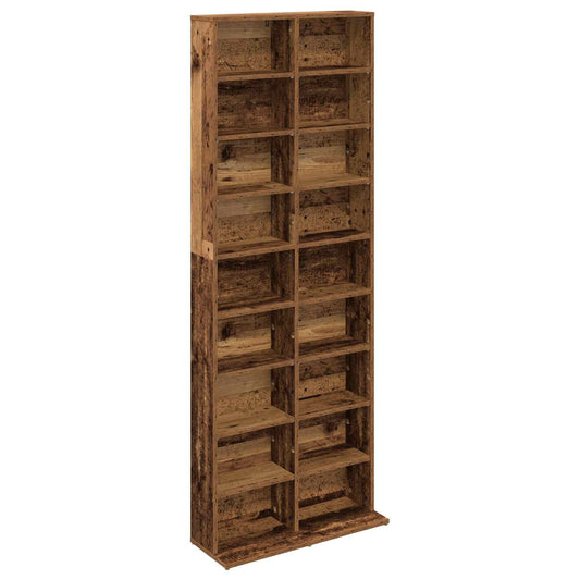 vidaXL CD Cabinet Oak Wood 65 x 23.5 x 175 cm Engineered Wood 2