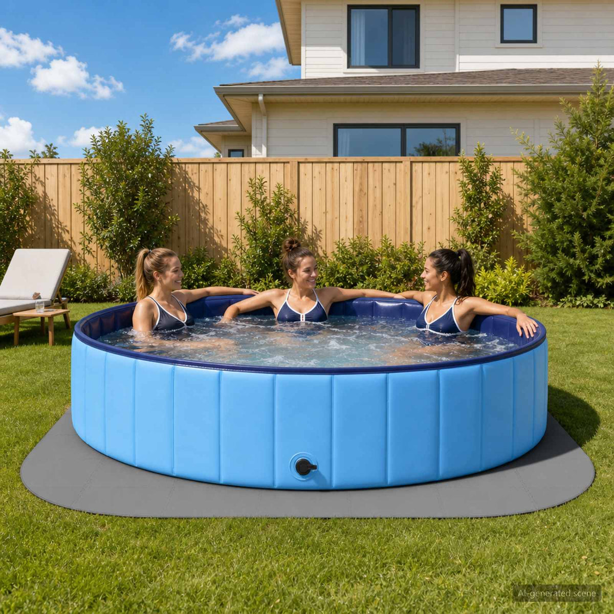 vidaXL Pool Ground Mat 16 pcs Round EVA Foam