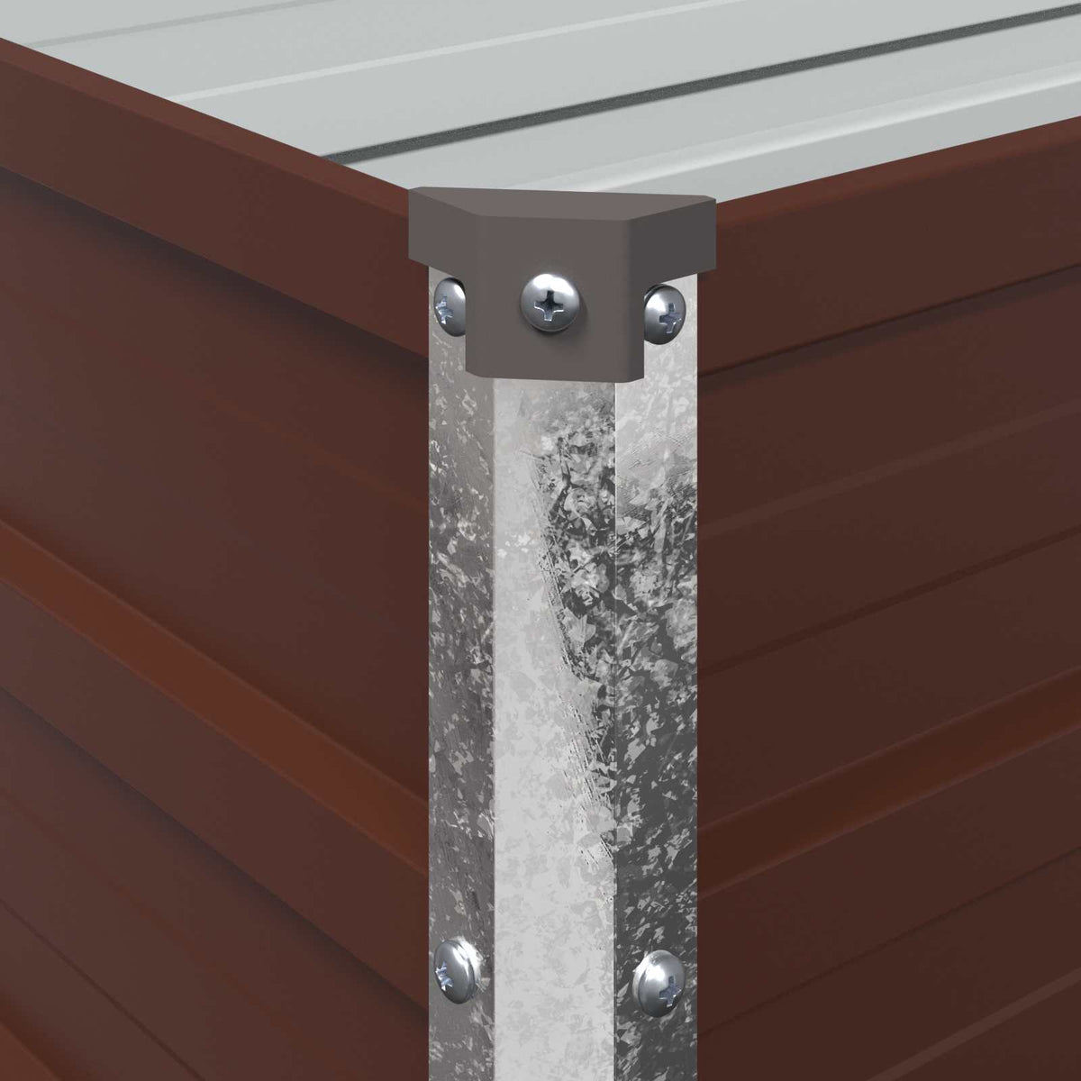 vidaXL Raised Garden Bed Brown 320 x 40 x 55 cm cold-rolled steel 6