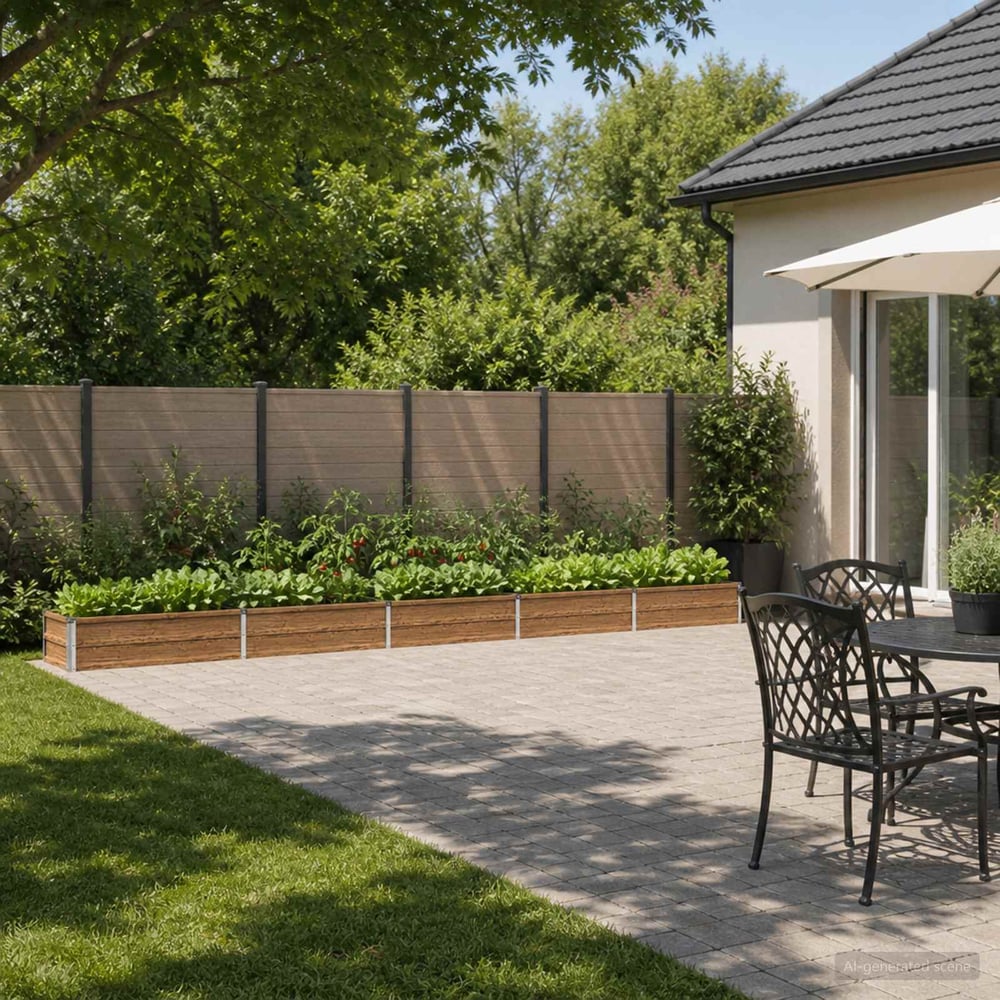 vidaXL Raised Garden Bed 400 x 40 x 24 cm Galvanised Steel