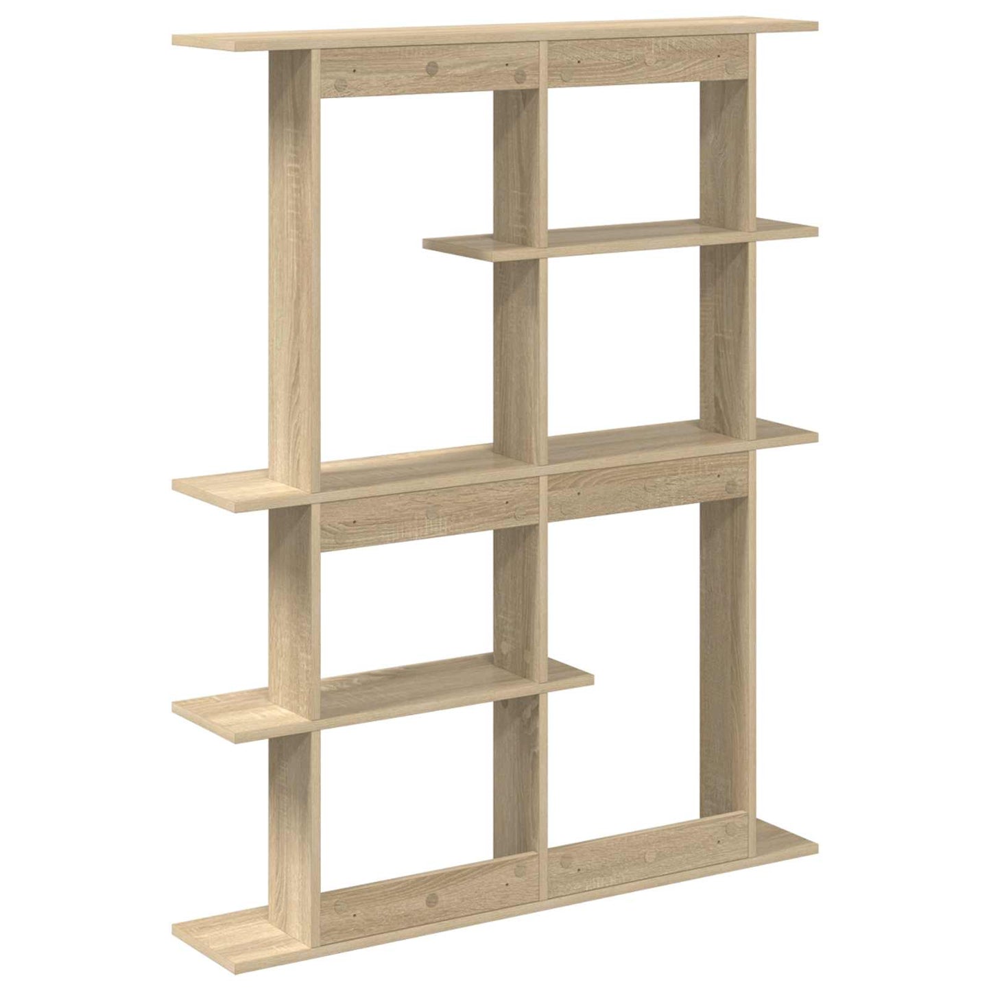 vidaXL Wall Shelf Sonoma Oak 102 x 20 x 130 cm Engineered Wood 6